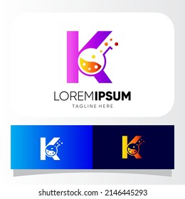 Letter K Lab Logo Design Vector Icon Graphic Emblem Illustration 