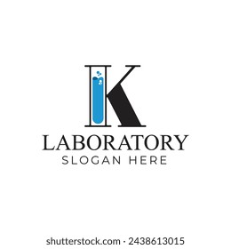 
letra K diseño del logotipo del laboratorio