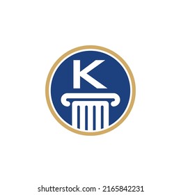 Buchstabe K, Logo "Gesetz", Vektorgrafik 012