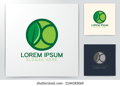 letter K and leaf logo Designs Inspiration Isolated on White Background