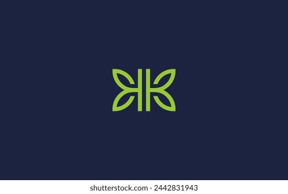 letter k with leaf logo icon design vector design template inspiration