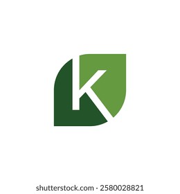 Letter K Leaf Logo Template Design Vector, Emblem, Design Concept, Creative Symbol, Icon
