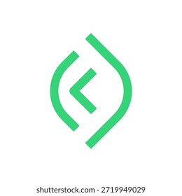 Letter K Blatt minimales Logo-Design