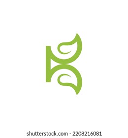 Letter K Leaf. Minimal, Simple, Modern for green business