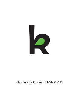 
Letter k leaf simple symbol logo vector