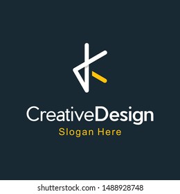Letter K Line Creative Business Modern Logo