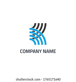 letter k line design logo vector icon