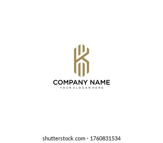 Letter K line logo design. Linear creative minimal monochrome monogram symbol. Universal elegant vector sign design. Premium business logotype. Graphic alphabet symbol for corporate business identity