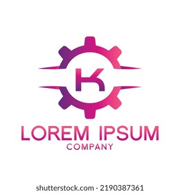 Diseño del logotipo de la línea K.Mínimo creativo símbolo de monograma lineal. Diseño universal elegante de señalización vectorial. Logotipo de marca de primera calidad. Símbolo gráfico del alfabeto para identidad tecnológica
