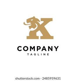 Letter K Lion elegant logo icon vector template.eps
