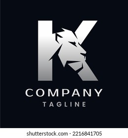 Letter K Lion Head Logo Design