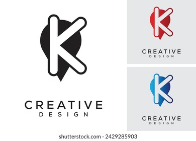Letter K Location Design Template