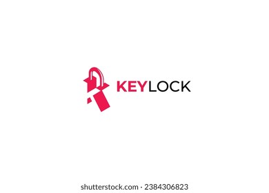 letter k lock vector template logo design