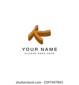 Logo de la letra K en diseño 3d. Ilustración vectorial creativa con forma de firma Alphabet K tipográfica y caricaturista