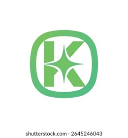 Logotipo de la letra K, logotipo de K, sistema del logotipo de la IA, diseño moderno y mínimo, iconos y símbolos coloridos inspirados en la tecnología, convenientes para la inteligencia artificial, la innovación, la marca, las empresas incipientes, y la identidad digital.