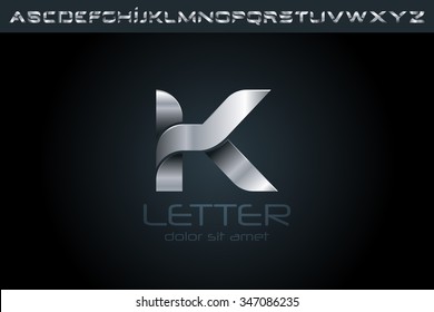 Letter K Logo, alphabet logo design.