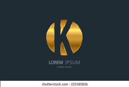 Letter K logo. Alphabet logotype vector design.