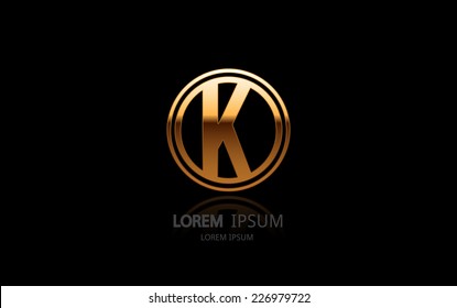 Letter K logo. Alphabet logotype vector design.