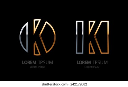 Letter K logo. Alphabet logotype vector design.
