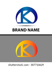 Letter K logo. Alphabet logotype vector design
