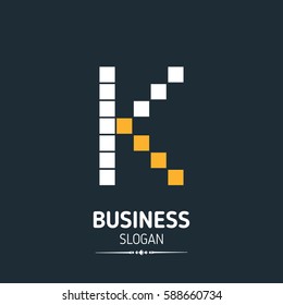 Letter K logo. Alphabet logotype vector design.