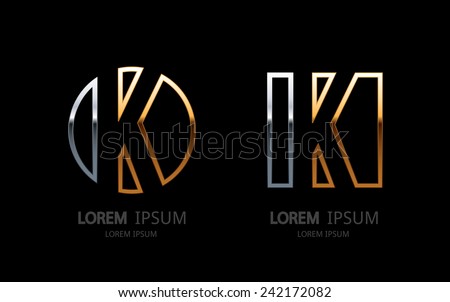 Letter K logo. Alphabet logotype vector design.