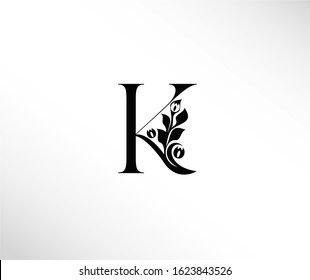 Letter K Logo Beauty Peacock Style Stock Vector (Royalty Free ...