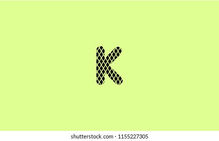 letter k logo with boxes effect for illustration use