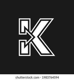 letter k logo brand design vector