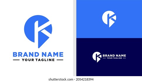  LETTER K LOGO BUBBLE CHAT NEGATIVE SPACE LOGO