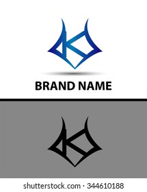 Letter K logo. Business logo vector illustration
