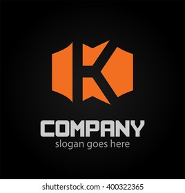 Letter K logo. Business logo vector illustration
