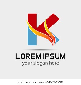 Letter K logo. Business logo vector illustration

