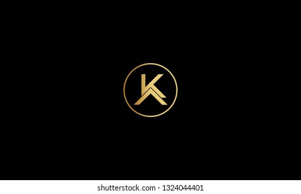 LETTER K AND A LOGO WITH CIRCLE FRAME FOR LOGO DESIGN OR ILLUSTRATION USE