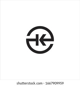 Logotipo de letra K, símbolo de forma Círculo,