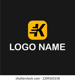 letter K logo concept