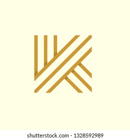 Letter K logo concept. creative and luxury monogram logotype 