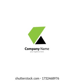 letter k logo concept with white background