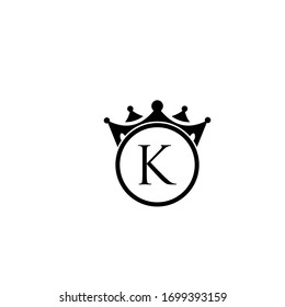 Letter K Logo Crown Circel Icon Stock Vector (Royalty Free) 1699393159