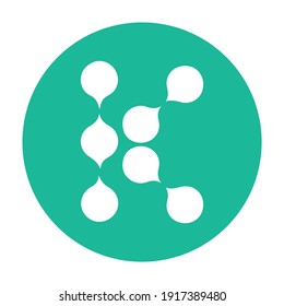 Letter K and Logo Design for Bio Technology