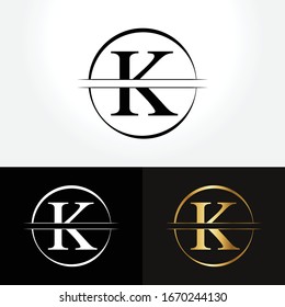 Letter K Logo Design With Creative Modern Vector Template. Creative Abstract Letter K Logo Vector