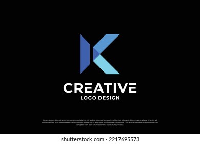 Letter K logo design. Creative Initial letter K logo. Letter K symbol, Letter K business.