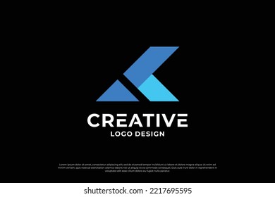 Letter K logo design. Creative Initial letter K logo. Letter K symbol, Letter K business.