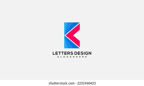 Letter K logo design. Creative Initial letter K logo. 