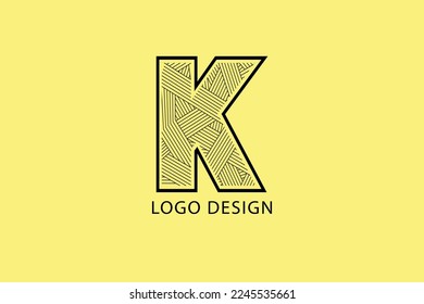 LETTER K LOGO DISEÑN. LOGOTIPO CREATIVO Y MODERNO