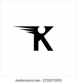 Letter K Logo Design mit einem schnellen Konzept.