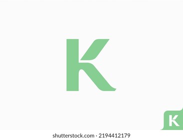 Logo-Design des Buchstaben K: minimalistisches Konzept