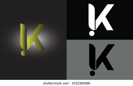 Letter K logo design gradient creative minimal monogram symbol. Universal elegant vector sign design. Premium business logotype. Graphic alphabet symbol for corporate business identity