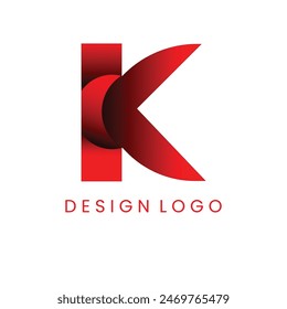 Letter K logo design with gradient