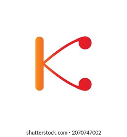 Letter K logo design icon template element